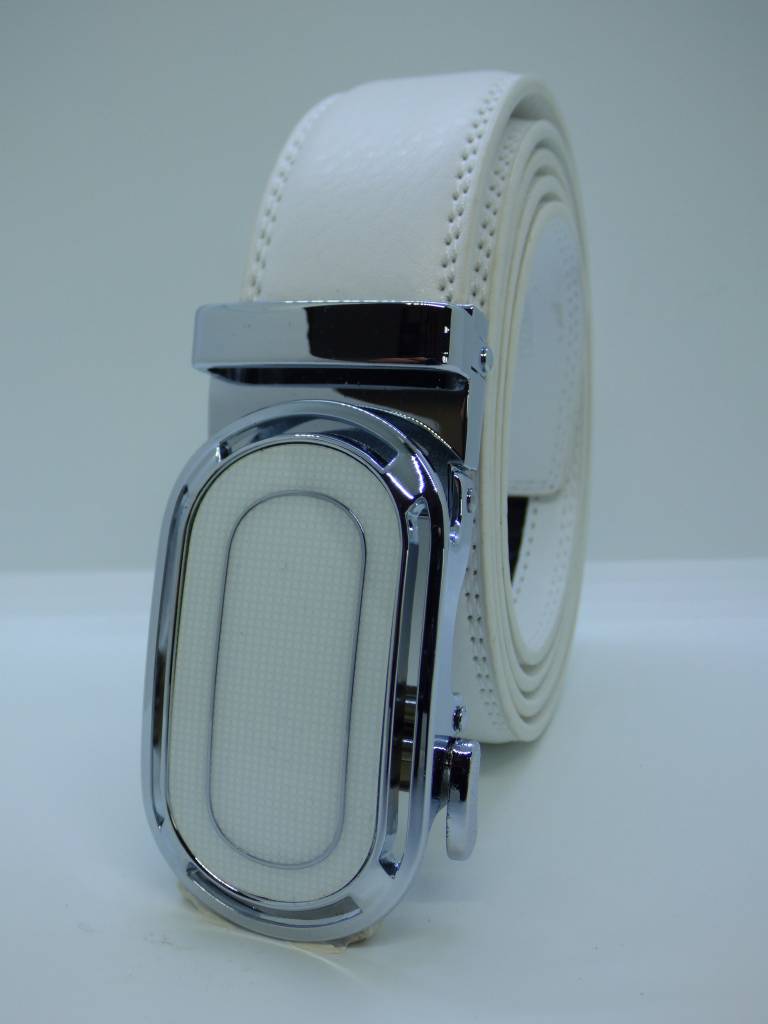 Ceinture en cuir plein fleur boucle noire pour Homme, modèle Livio