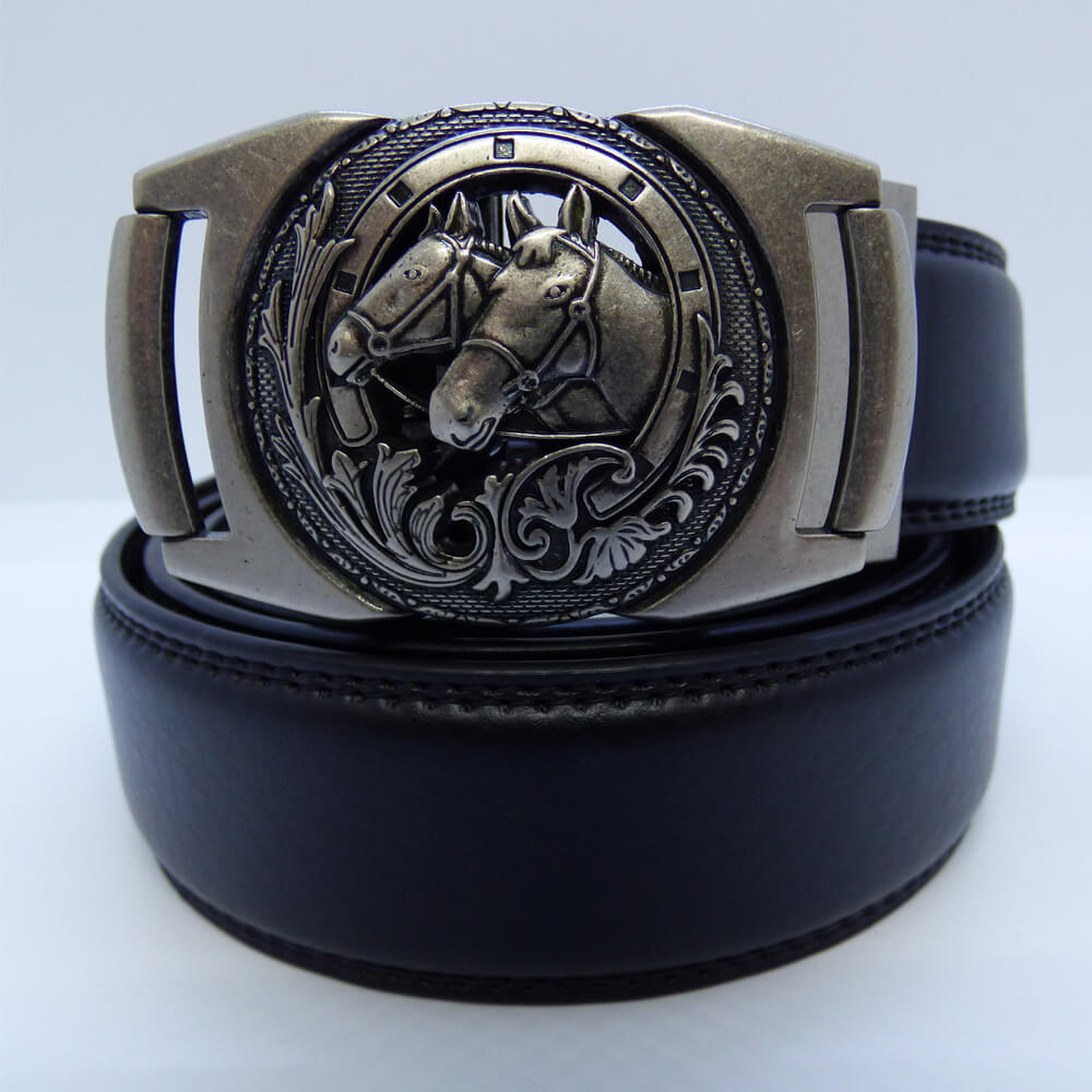 Boucle de ceinture Animal, chevaux au galop, modèle Daniel